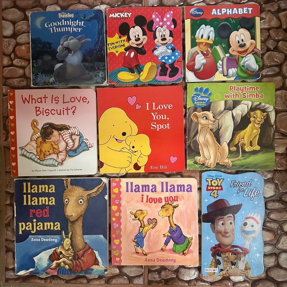 Lot of 9 Childrens Board Books Disney Llama Llama Spot Biscuit Toy Story Mickey